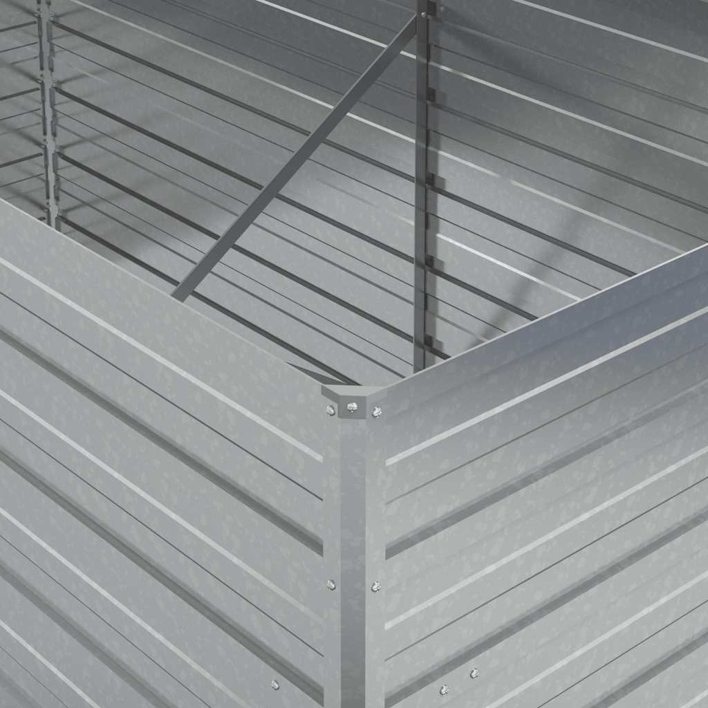 Garden Raised Bed 160x Galvanized Silver   Garden Raised Bed 100x