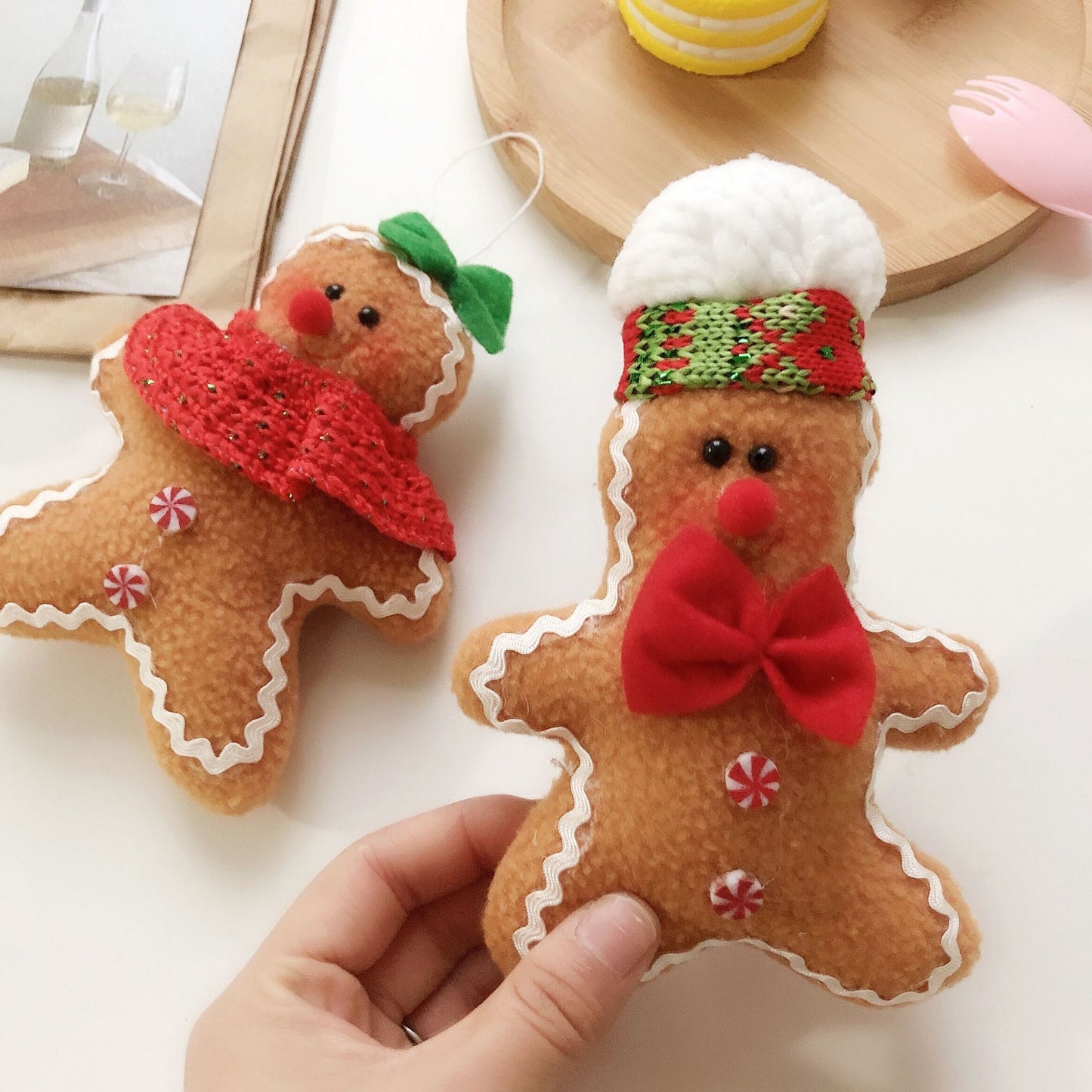 Christmas Pendant Biscuit Man Plush Decoration Doll
