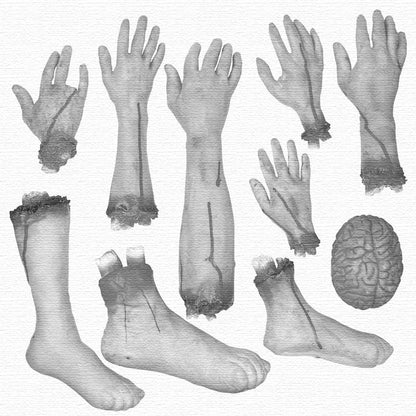 Halloween Broken Hand Horror Decoration Props Haunted House Bar Chamber Spoof Simulation