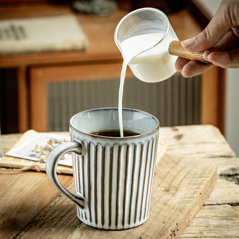 Vintage Embossed Coffee Latte Giessen Ceramic Mug
