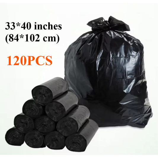 120 35 Gallon Lightweight Stretchable Garbage Bags - Star Sealed Bottom, Black Plastic Lining, Not Available On Weekends, Banned From Amazon