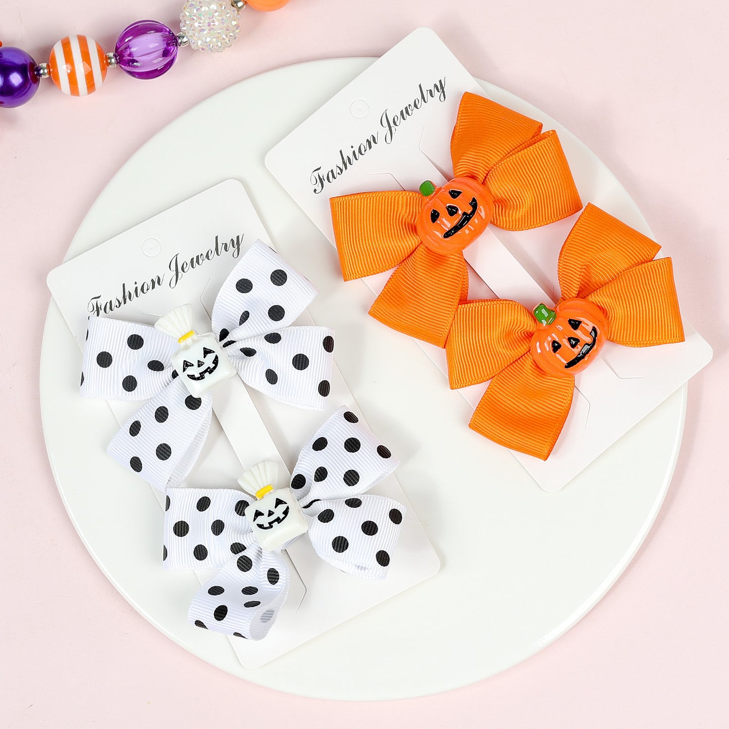 Halloween Decoration Double Bowknot Children Barrettes