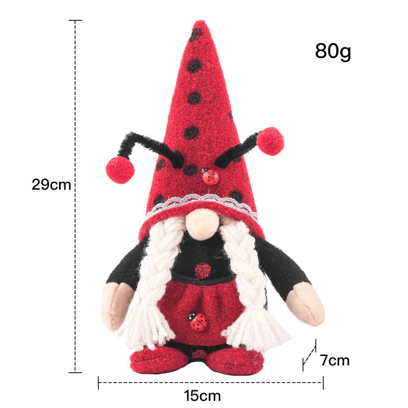 Festive Decoration Ladybug Doll Doll Ornament