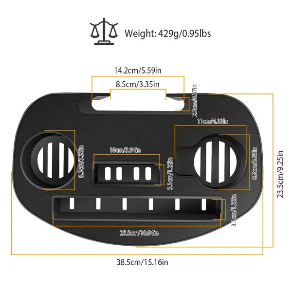 Zero Gravity Chair Cup Holder Clip On Side Tray W Beverage Can Mobile Devices Slots