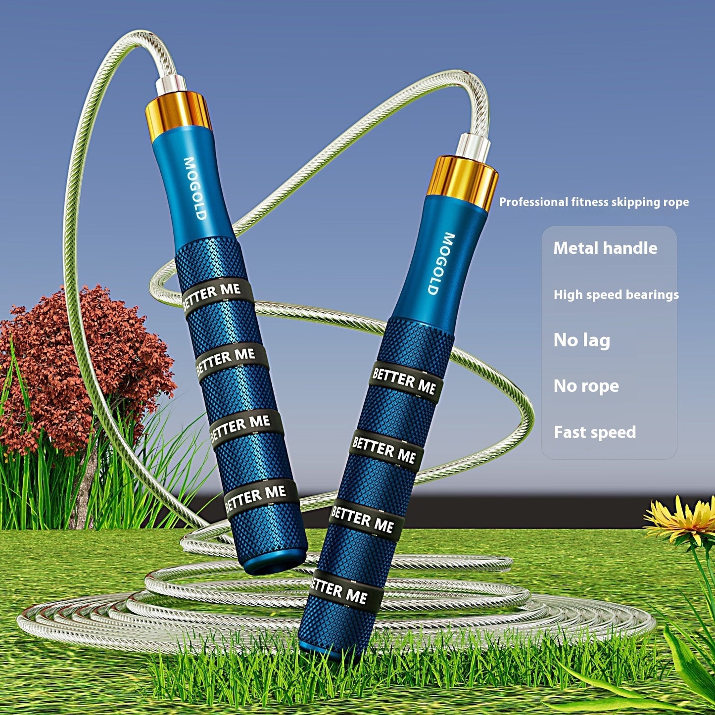 Racing Fitness Sports Training Color Ring Buckle Skipping Rope