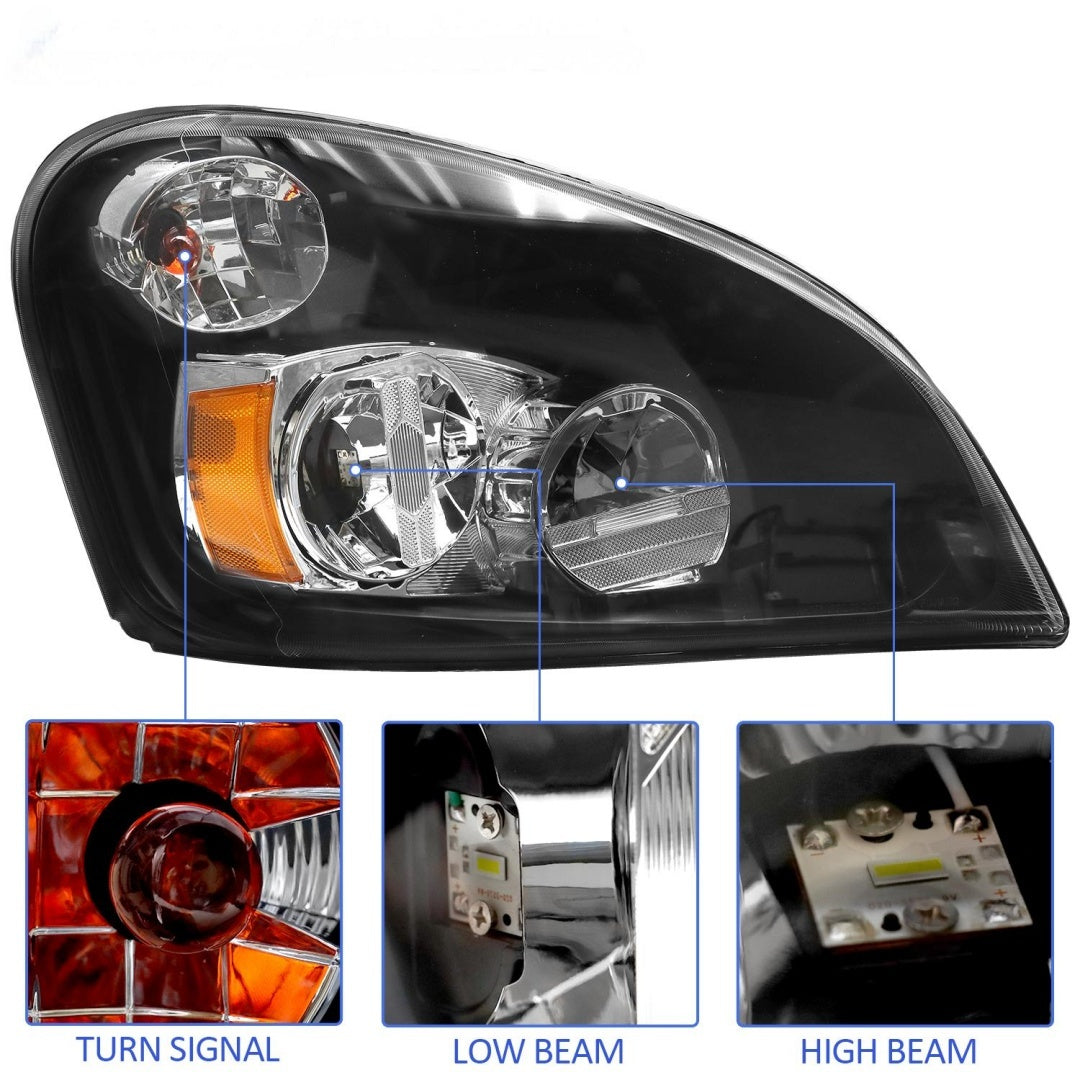 2008-2017 Freightliner Cascadia Headlamp LED, Set-2 Pieces Left-right