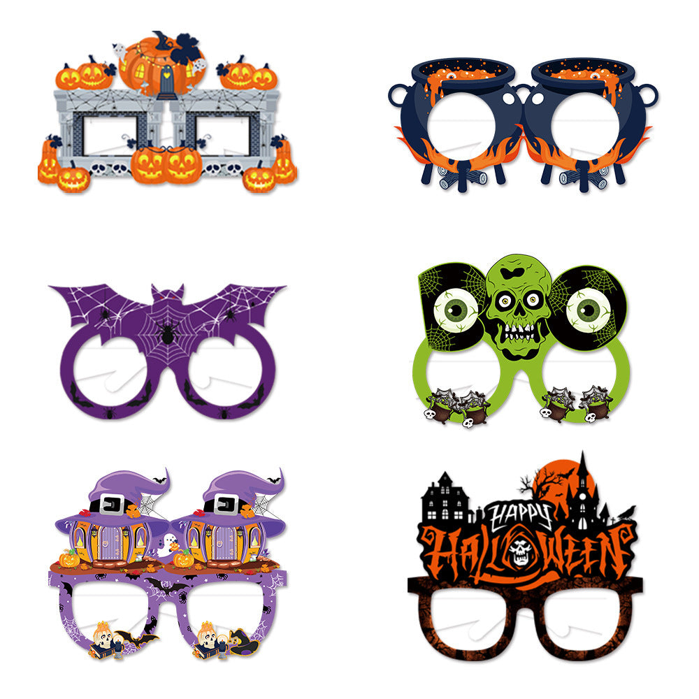 Halloween Paper Glasses Scene Decoration Funny