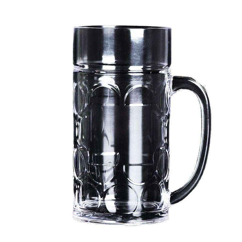 Plastic Beer Pineapple Mug With Handle