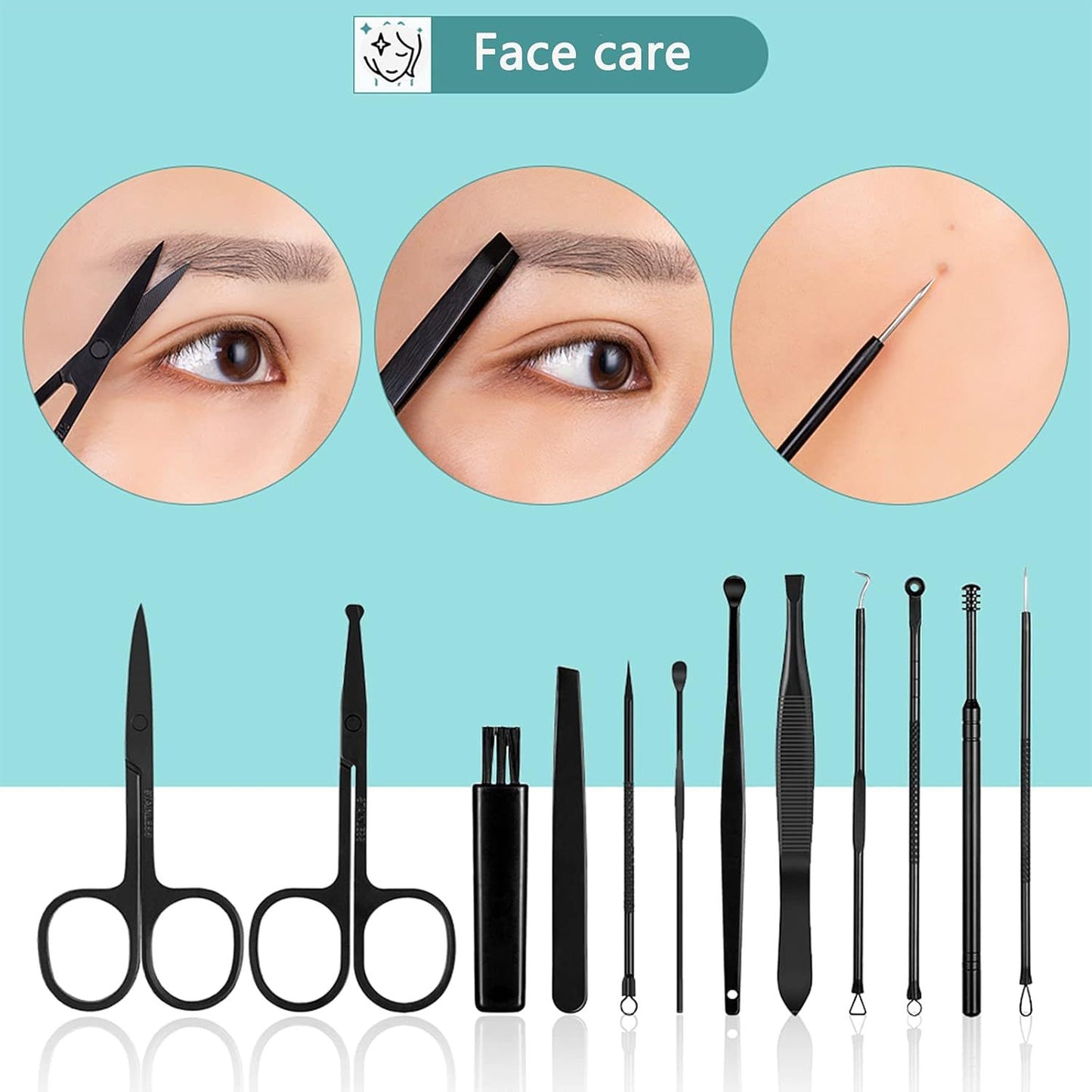 18-Piece Nail Clippers Trimming Tool Set Manicure Set Pedicure Kit Nail Clippers  Professional