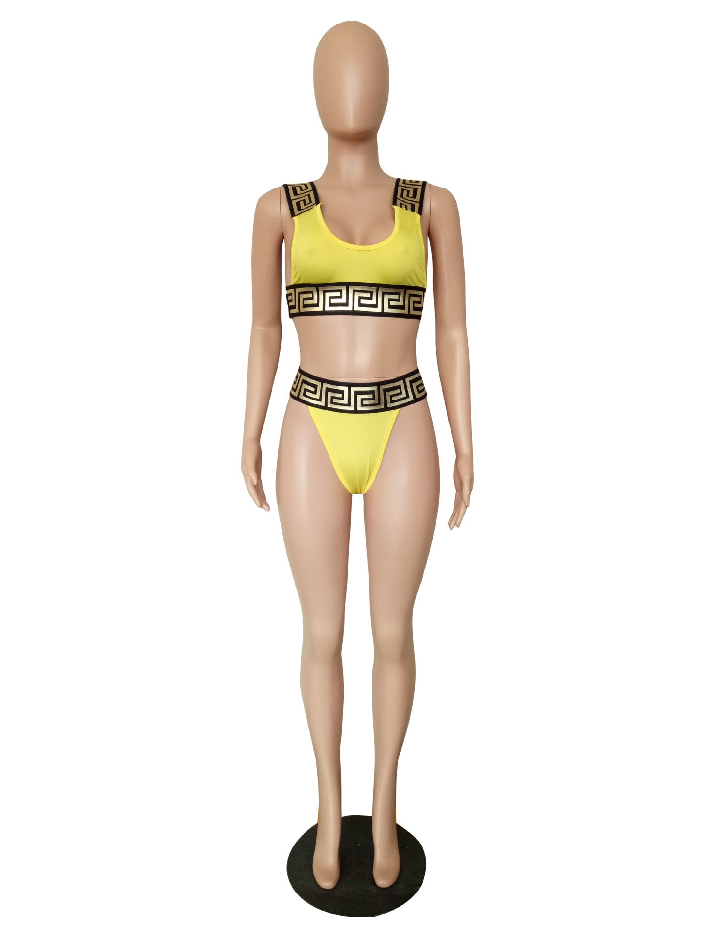 Women's European And American Print Bikini Two Piece Set