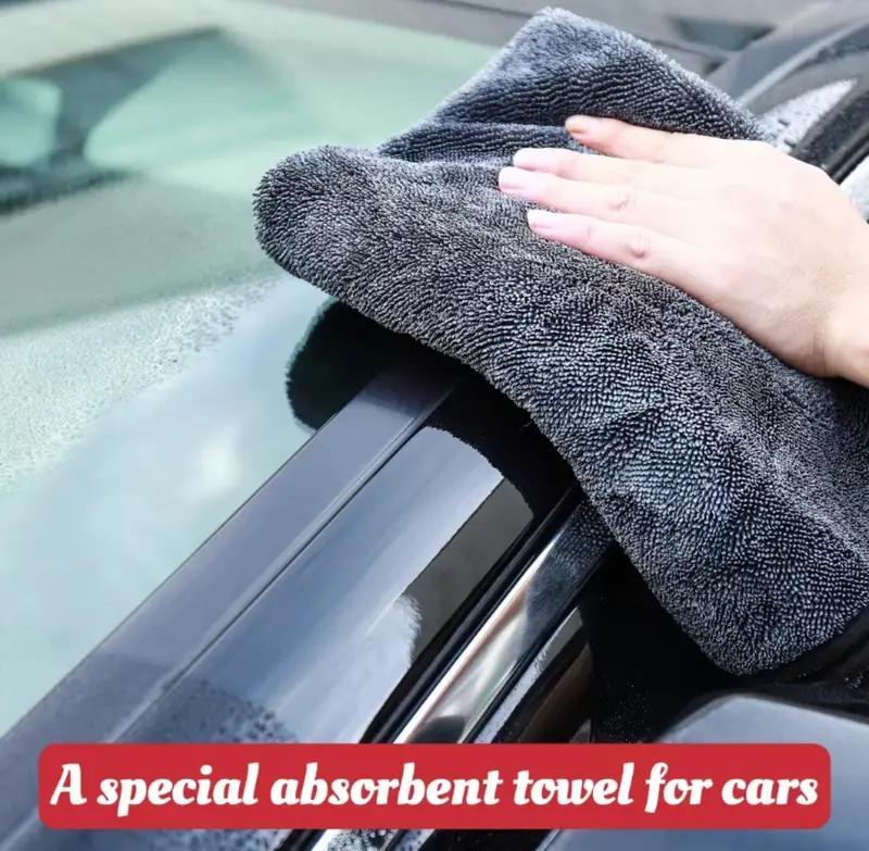 KLCB No-streak, No-scratch, No-water-stain Car Drying Towel Premium Microfiber Double-twist Pile With No Edge Design For Quick And Easy Drying
