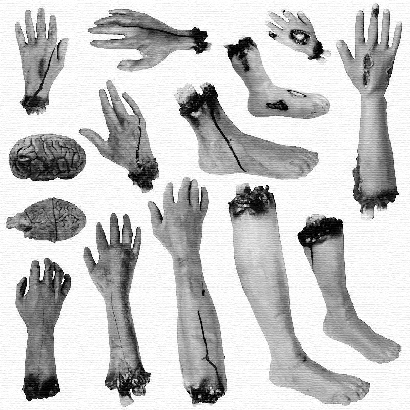 Halloween Broken Hand Horror Decoration Props Haunted House Bar Chamber Spoof Simulation