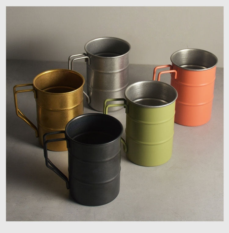 Distressed Camping Mug Outdoor Stainless Steel Coffee Cup