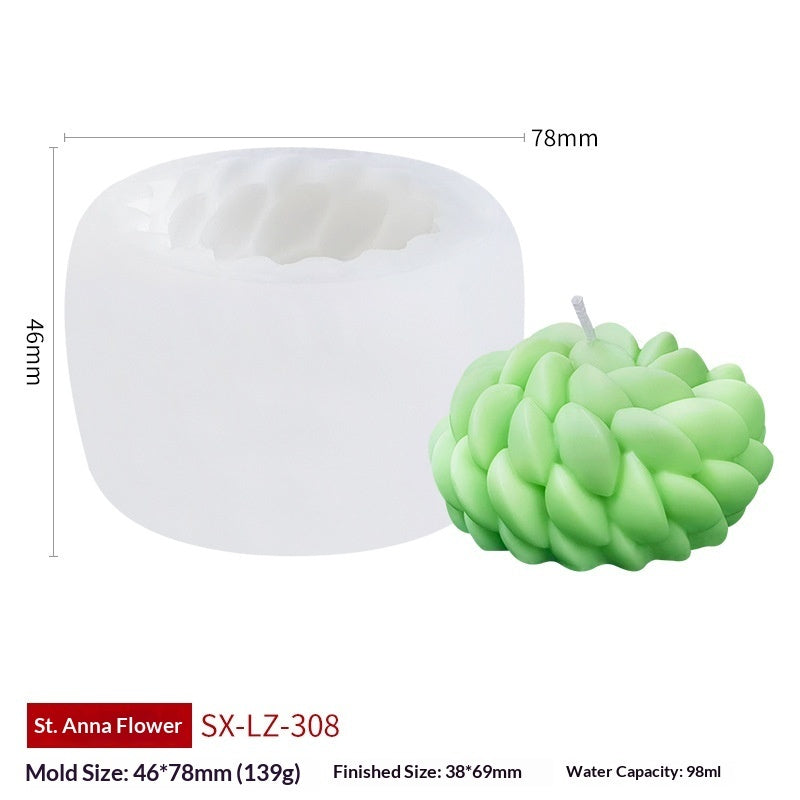 3D Succulent Silicone Candle Mold Cupcake Mold