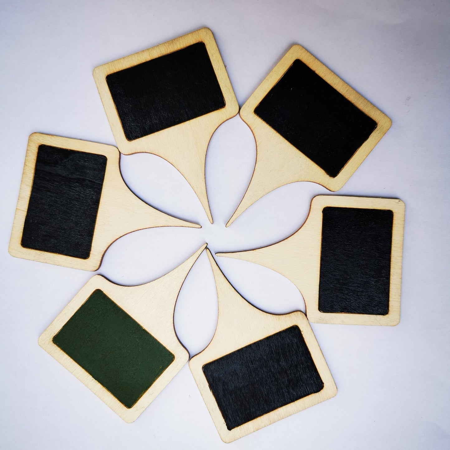 Wooden Small Blackboard Cake Insert Cheese Price Tag Square Wood Piece Insert