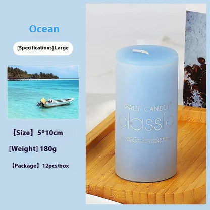 Cylindrical Color Aromatherapy Candle Brilliant Fragrance Candle Smokeless Candles