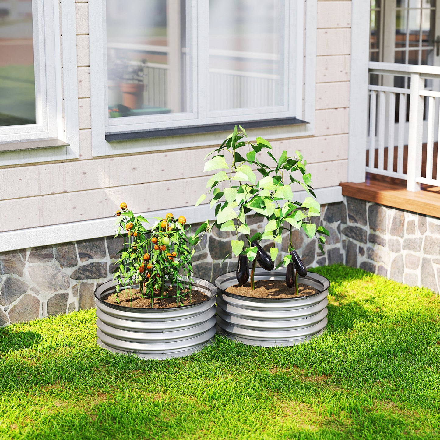 Set of 2 Raised Garden Bed