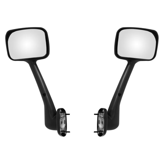 For 2008-2016 Freightliner Cascadia Pair Hood Mirrors Black Left,Right Set