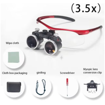 Beauty Dental Magnifying Glass Glasses Magnifying Glass Experimental Operation 35 Times Surgical Examination Magnifying Frame Medical