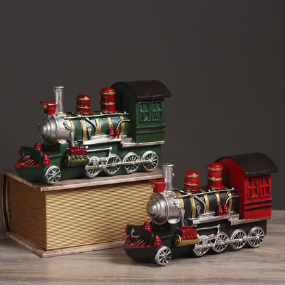Retro Resin Locomotive Model Decoration Creative Home Living Room Decoration Decoration Gifts