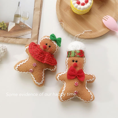 Christmas Pendant Biscuit Man Plush Decoration Doll
