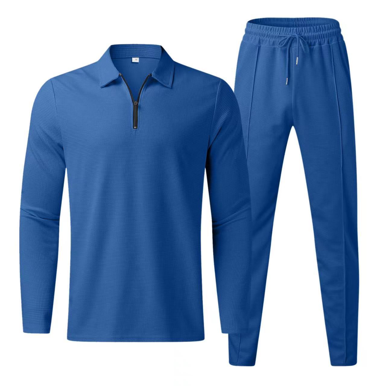 European And American Long-sleeved Trousers Two-piece Sports And Leisure Men's Suit