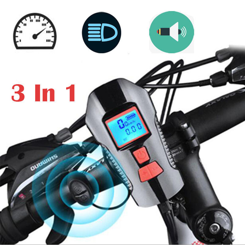 Bicycle Light Accessories USB Charging With Speaker Code Meter