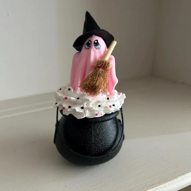 Halloween Ghost Witch Layered Tray Decoration