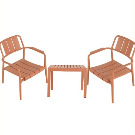 2-Piece PP Single Seater Chairs   Coffee Table Set   Indoor Outdoor Multi  Purpose Furniture For Living Room, Balcony, Beach