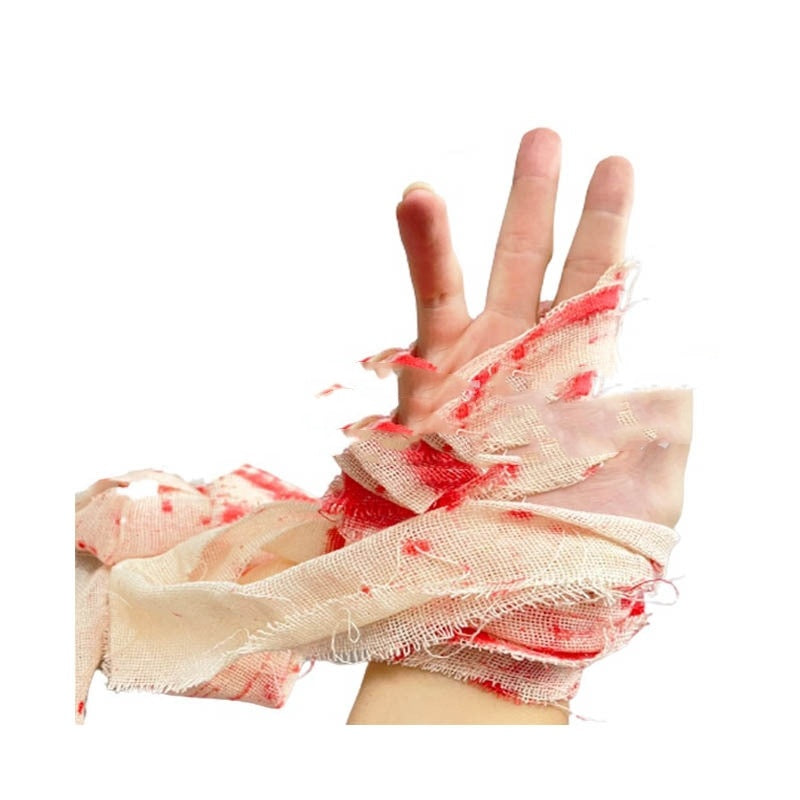 Halloween Blood Cloth Strip Bandage Isolation Belt Decoration Props