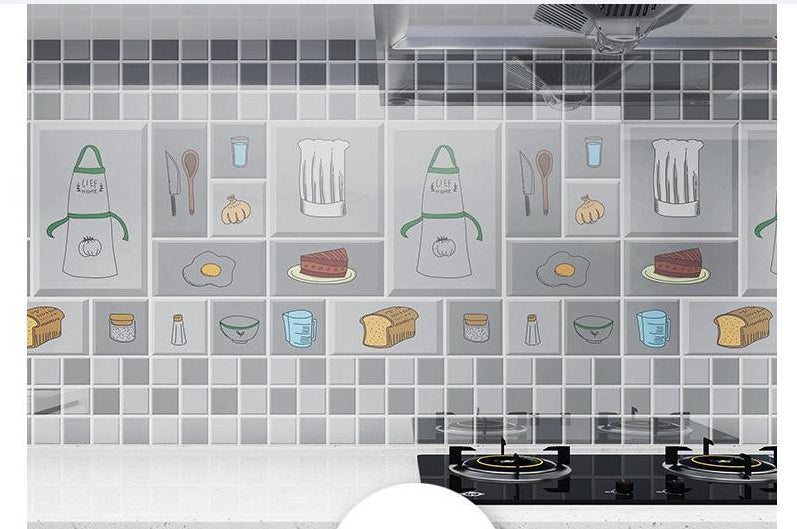 Self-adhesive Thickening Kitchen Waterproof And Oil-proof Stickers