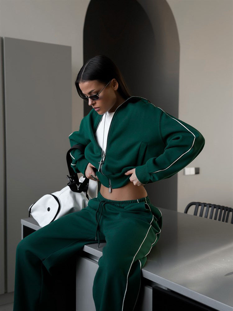 Sports Lace Trousers Two-piece Set