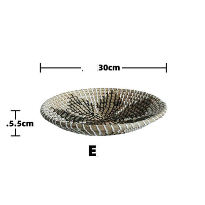 Straw Decoration Plate Hanging European Style Decoration Plate