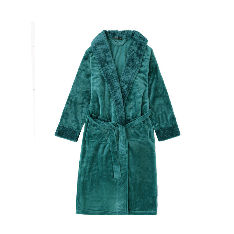 Flannel Thickened Household Clothes Fashion Bathrobe