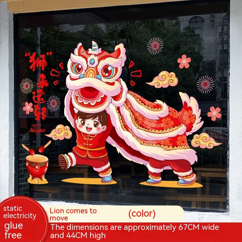 Decoration Dragon Year Window Stickers New Year Window Stickers Spring