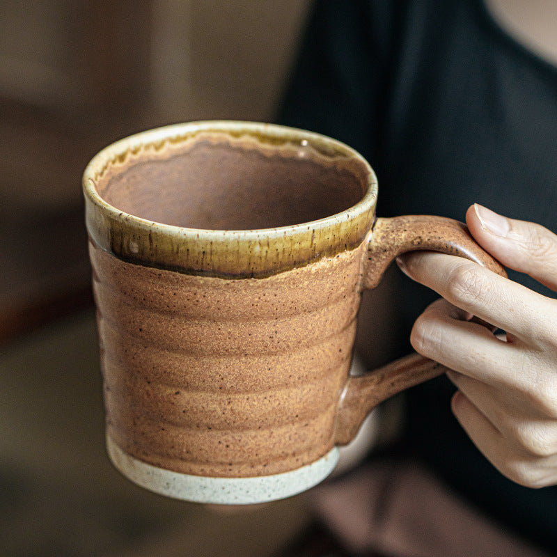 Retro Featured Coffee Cup Thread Relief Mug