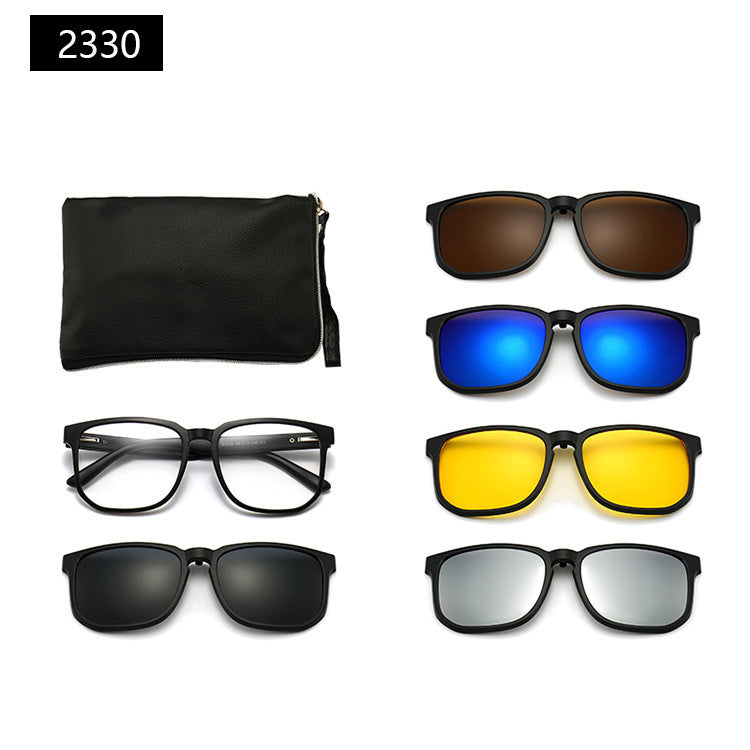 Magnetic Set Of Glasses Polarized Sunglasses Get Glasses Bag Free