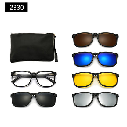 Magnetic Set Of Glasses Polarized Sunglasses Get Glasses Bag Free
