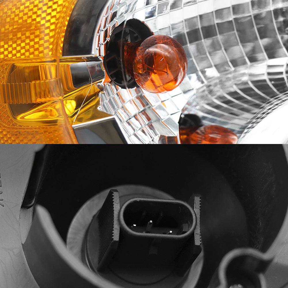 Chrome Headlights Compatible With 2008-2016 Freightliner Cascadia With Halogen Bulbs Passenger Side,Right Light