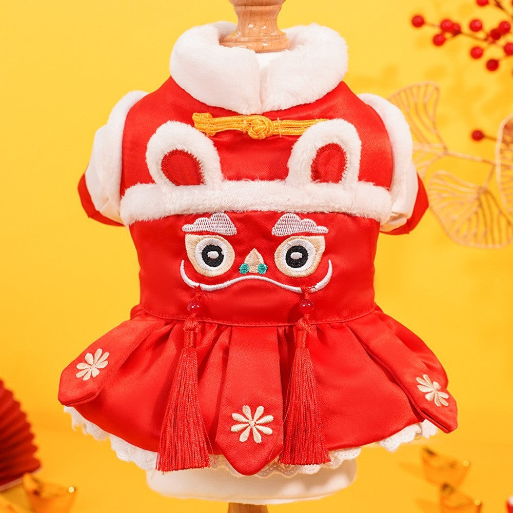 New Year Dress Dress Pet Dog Cat Clothes