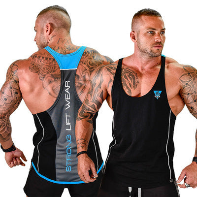 New Muscle Brothers Sports Fitness Jersey Vest Men's Running Basketball Training Cotton Quick-drying Sleeveless T-shirt