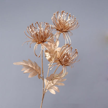 Gold Artificial Flower Bucket Lunar New Year Flower Decoration