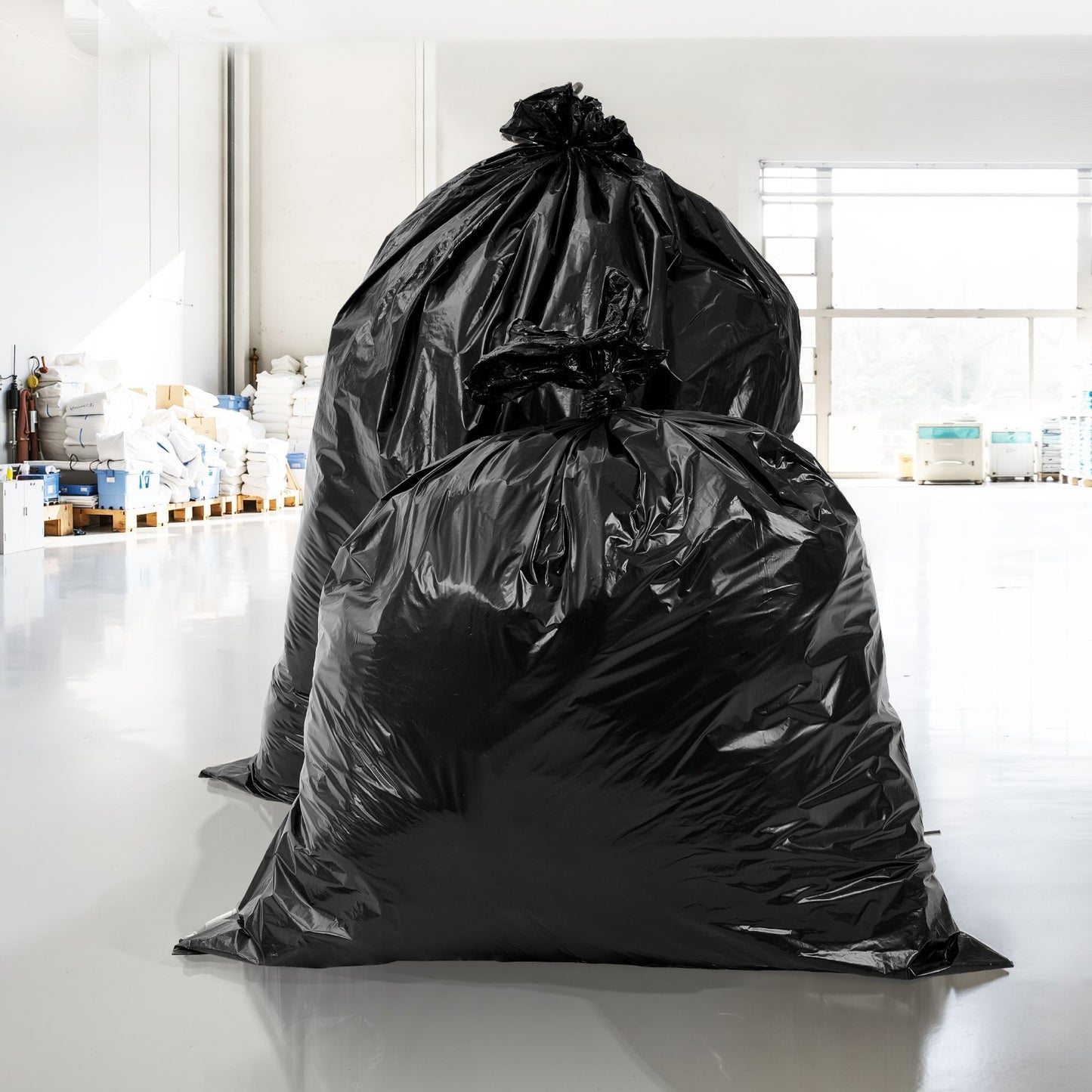 Contractor Trash Bags, 40-45 Gallon Heavy Duty Contractor Trash Bags, 1.7 MIL Thick Large Black Industrial Garbage Bag, Big Garbage Bag  , For Commercial, Household And Industrial Use