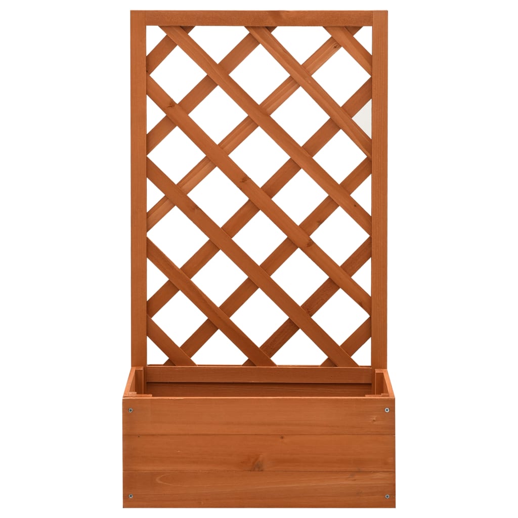 Garden Trellis with Flower Box 50x Fir Wood   Garden Trellis