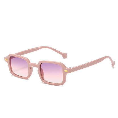 Fashionable New Vintage Square Rivet Glasses