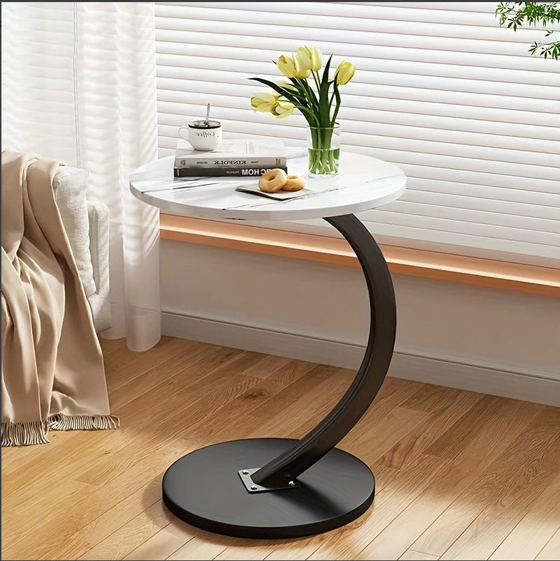 Round Small Coffee Table Living Room Sofa Side Table Bedroom Bedside Table Bedside Table Small Table Movable Coffee Table