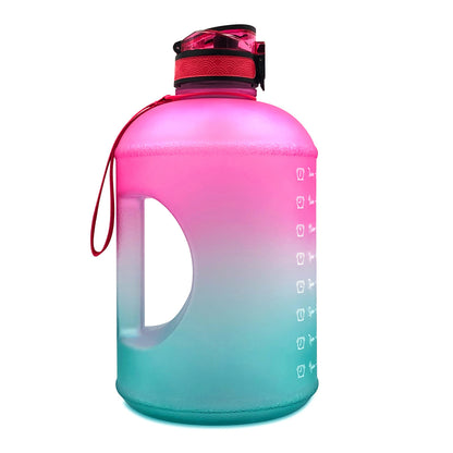 Sports Bottle Plastic Bouncing Cup Frosted Gradient Fitness Space Cup