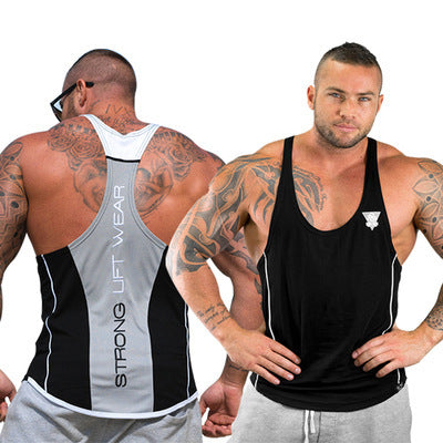 New Muscle Brothers Sports Fitness Jersey Vest Men's Running Basketball Training Cotton Quick-drying Sleeveless T-shirt