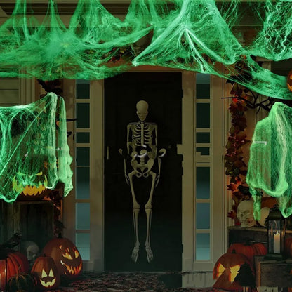 Halloween Decoration Luminous Spider Cotton Layout Decoration Props