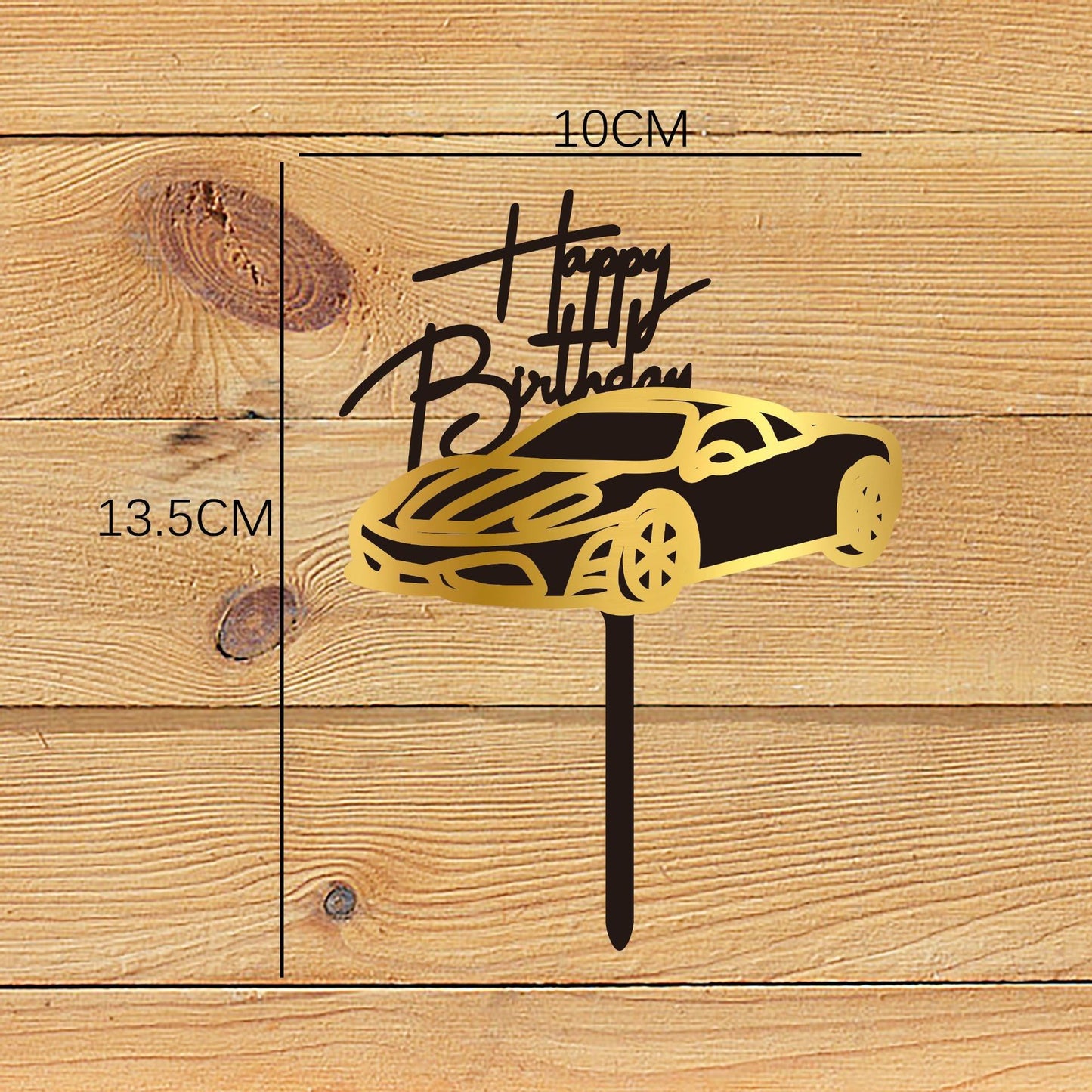 Motorcycle Car Birthday Cake Insertion Party Decoration